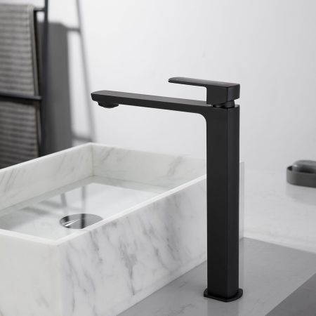 смесители для раковины Vincea Смеситель для раковины Next VBF-1N2MB однорычажный, черный,, артикул VBF-1N2MB