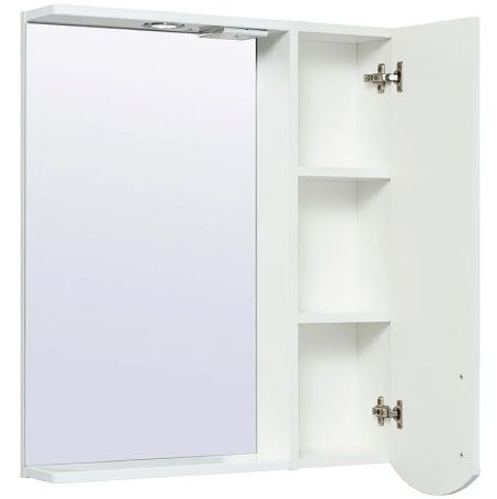 Зеркало со шкафом Runo Неаполь 65 R 4620750029012 с подсветкой Белое
