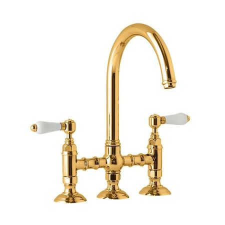 NICOLAZZI EL CAPITAN Смеситель для кухни на 2 отверстия, цвет Gold