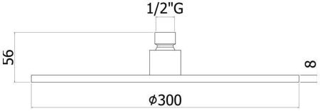 Верхний душ с держателем Paffoni Master King ZSOF079ROSE + ZSOF034ROSE