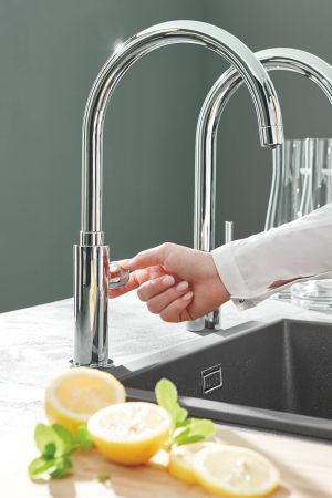 Вертикальный вентиль GROHE Blue Pure Mono, с функцией фильтрации, хром, (119710)