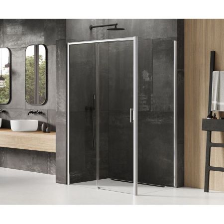 Душевое ограждение NEW TRENDY PRIME 150x70x200 D-0308A/D-0122B (хром), артикул D-0308A/D-0122B