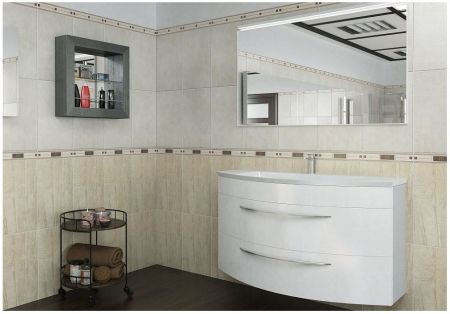 Тумба с раковиной De Aqua Лонг 120 белый, артикул 00212711