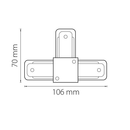 Соединитель T-образный однофазный Barra Lightstar 502136, артикул 502136