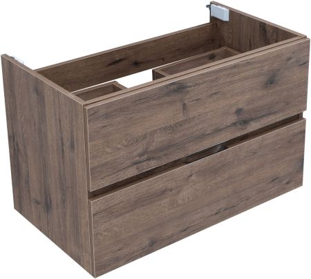 Тумба под раковину Aquanet Алвита New 80 2 ящика, дуб веллингтон табак, артикул 00334186