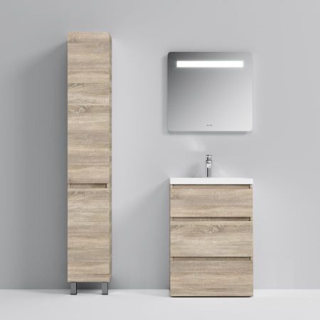 M91FSX0602OF GEM S, База под раковину, напольная, 60 см, 3 ящика, светлый дуб, артикул M91FSX0602OF