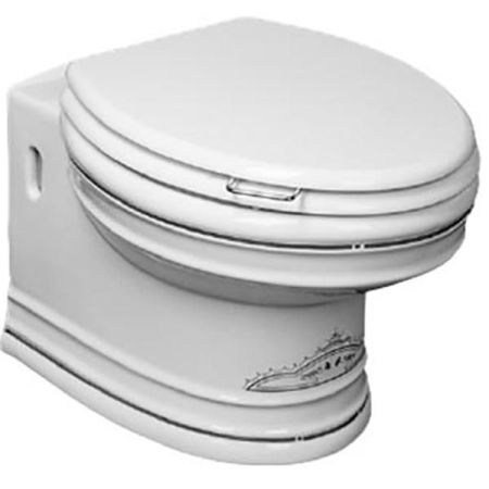 Унитаз Boheme Puro 954-CH подвесной Белый с узором Хром без сиденья