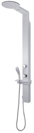 Gedy G-WELLNESS 01, многофункциональная душевая панель с термостатом, цвет белый матовый
