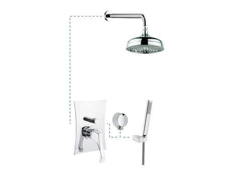 Emmevi Ares, душевой комплект 760CR, цвет хром, артикул 760CR
