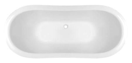Ванна из искусственного камня Эстет Бостон 180x74 на подиуме Белая