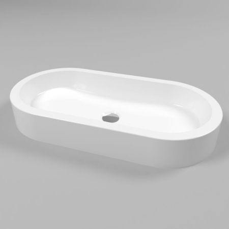 Умывальник WHITECROSS Malachite D 70x35 (белый глянец) иск. камень, артикул 0724.070035.100