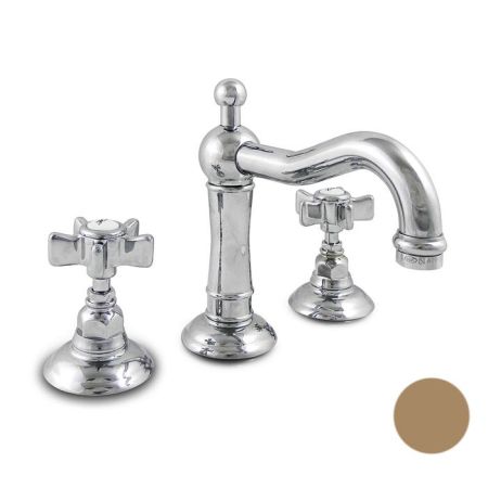 Nicolazzi Dames Anglaises Смеситель для раковины на 3 отверстия, с донным клапаном, цвет: бронза, артикул 1409BZ18