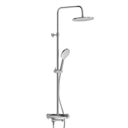 977760000 Jupiter душевая система с ванно-душевым ТМС смесителем-полкой, хром, артикул 977760000