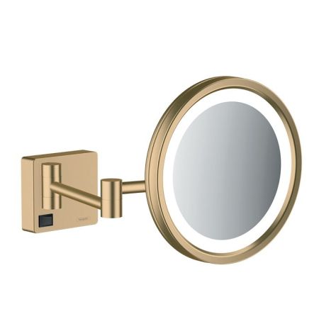 HANSGROHE (AddStoris) БЛОК Косметическое зеркало с LED подсветкой, шлифованная бронза, артикул 41790140