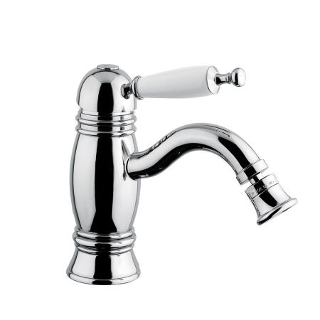 OXFORD Смеситель для биде моноком. ручка (сверху) белая, хром, артикул 19122