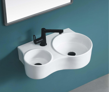 Раковина Double NAPOLI (610х385х180) двойная накладная Cerutti SPA