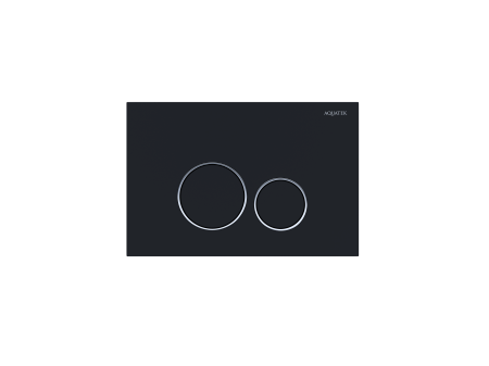 Панель смыва Aquatek Черная матовая ободок хром (клавиши круглые) KDI-0000020