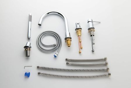 Смеситель на борт ванны на 4 отв. AQUATEK AQ1348CR ЕВРОПА, артикул AQ1348CR