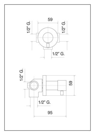 Emmevi Spirit New, встраиваемый дивертер на 2 выхода (Spirit), цвет хром, артикул 31019/CR