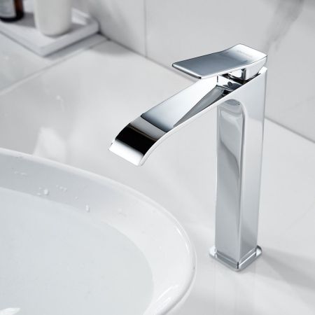 Смеситель для раковины высокий Shevanik S4011, хром, артикул S4011