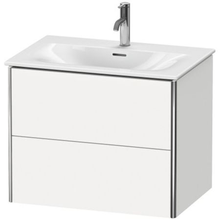 Duravit XSquare Тумба подвесная под раковину # 234473, 2 яшика, 560x710x478мм, цвет White High Gloss, артикул XS432302222