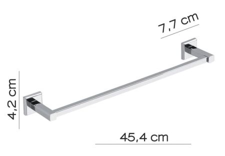 Gedy Colorado, полотенцедержатель, длина 45 см, цвет хром, артикул 6921/45(13)