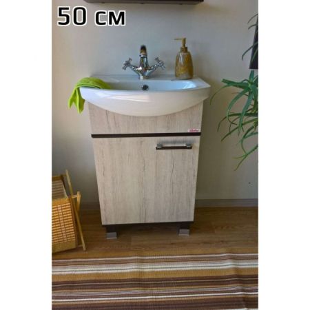 Тумба для раковины Sanflor Толедо 50 Н0000001273 Венге Северное дерево светлое