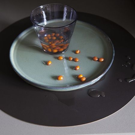 ADJ Круглый плейсмат, D40 см., цвет: серый/черный, артикул 0003.03/01