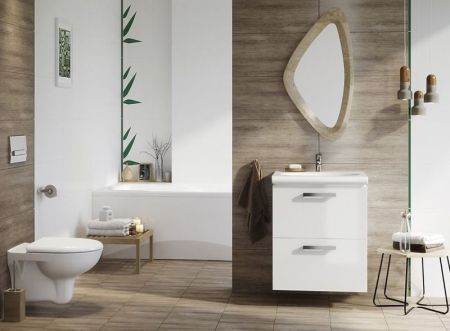 Унитаз Cersanit Nature CleanOn MZ-NATURE-CON-DL подвесной с сиденьем Микролифт, артикул S-MZ-NATURE-COn-DL-w