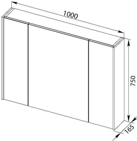 Зеркальный шкаф Aquanet Латина 100 белый, артикул 00179636