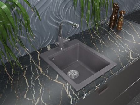 Кухонная мойка Paulmark Leer 41 PM104249-GR Серая, артикул PM104249-GR