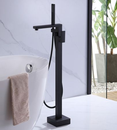 Смеситель ABBER Daheim AF8215B напольный, черный матовый