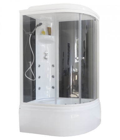 Душевая кабина Royal Bath RB 8120BK3-BT (черное/прозрачное) левая, артикул RB8120BK3-BT-L