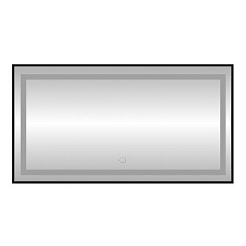 Зеркало с подсветкой LED Fixsen FX-2120B прямоугольное 120х80 см, черное