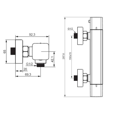 536000300 Gala термостатный смеситель для душа, чёрный, артикул 536000300