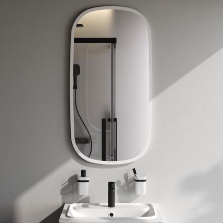 M8FMOX0551WGH Зеркало универсальное с контурной LED-подсветкой, ИК- сенсором,вытянутое, 55*100 см, артикул M8FMOX0551WGH