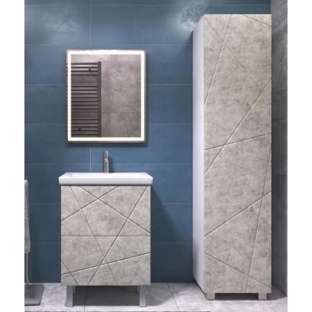 Тумба под раковину напольная VIGO Geometry 015 бетон, 60 см, артикул 015 бетон