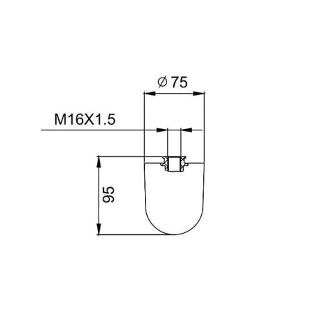 Запасная насадка для ершика D-Lin D6009, белый
