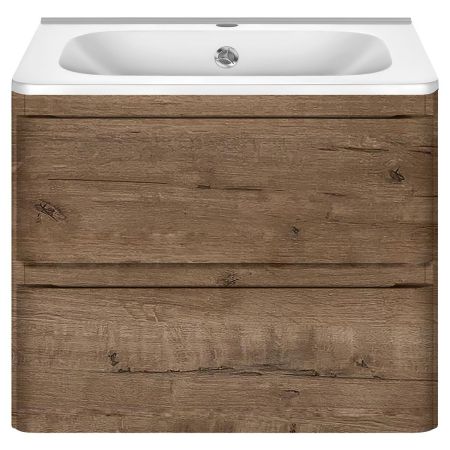 База под раковину Vico 600 подвесная, 2 выкатных ящика soft close, V.Oak, артикул VMC-2V600VO