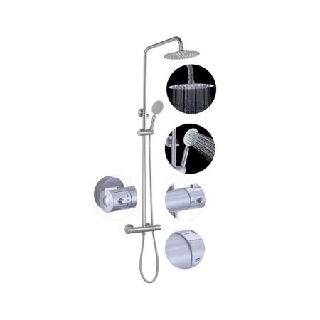 Душевая система с термостатом FASHUN A52427, сатин