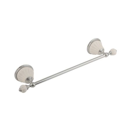 OLIVIA Полотенцедержатель L40 см, керамика белая, хром, артикул 17500