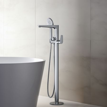 Смеситель для ванны напольный (внешняя и скрытая часть) AQUATEK AQ1145CR БЕТТА Смеситель для ванны напольный (внешняя и скрытая часть) AQUATEK AQ1145CR БЕТТА