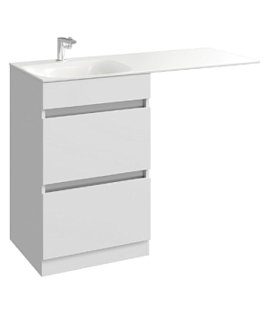 "Forma" тумба под умывальник с ящками, цвет белый, FOR01052, ТМ «AQWELLA»