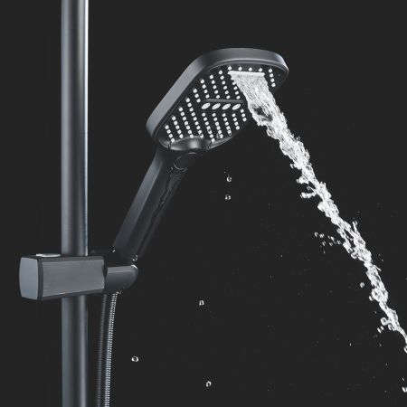 Душевая система Shevanik S4136H, черный