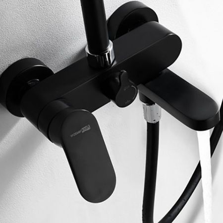 Душевая система WasserKRAFT Elbe A17401 Черная, артикул A17401