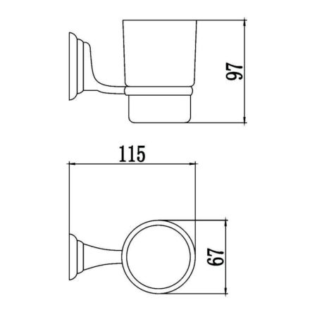 Стакан для ванной комнаты Savol S-003158, хром, артикул S-003158