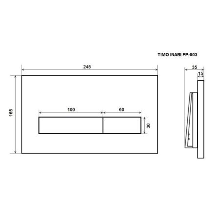 Клавиша смыва TIMO FP-003W, белый, артикул FP-003W