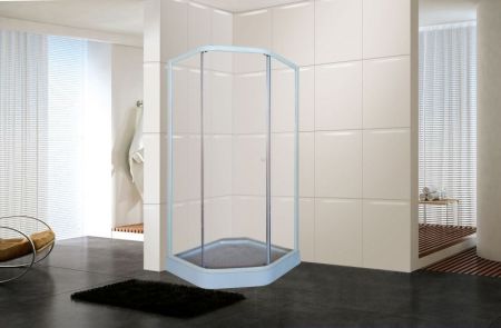 Душевой уголок Parly ZEP91 90х197 профиль Белый стекло прозрачное, артикул ZEP91