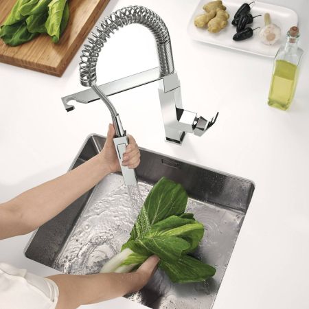 Смеситель для кухни GROHE Eurocube профессиональный, хром (31395000)