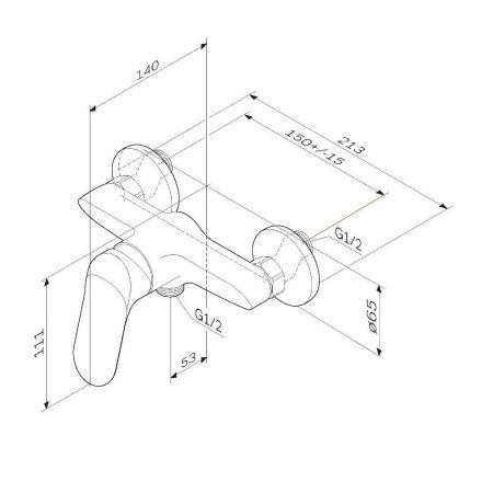 F85C20000 Sunny, смеситель для душа, хром, шт F85C20000 Sunny, смеситель для душа, хром, шт